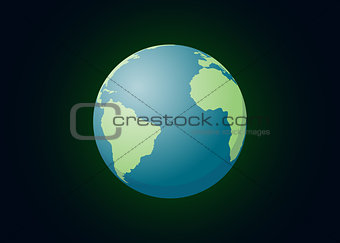 an our world planet single isolated with dark background represent universe