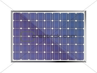 Solar panel on white