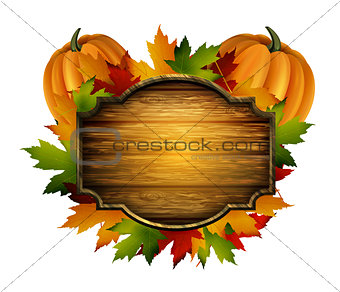 Thanksgiving vector autumn composition