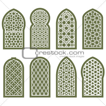 Figured arabian window ornament - grating arabesque pattern 
