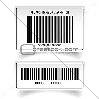 Barcode label sticker set
