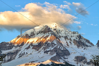 Mount Hood Mountain Peak Closeup