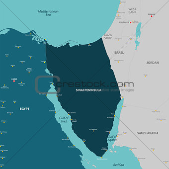 Map of Sinai Peninsula