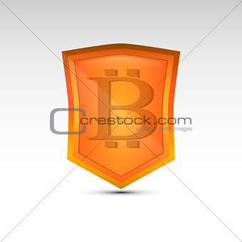 Bitcoin orange emblem