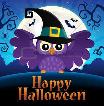 Happy Halloween sign thematic image 1