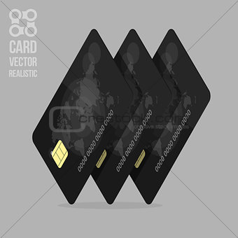 Realistic detailed credit cards for modern websites and mobile app.