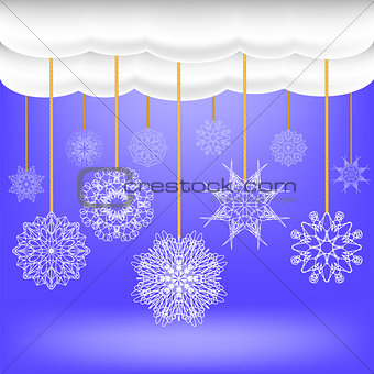 Abstract Winter Snow Background.