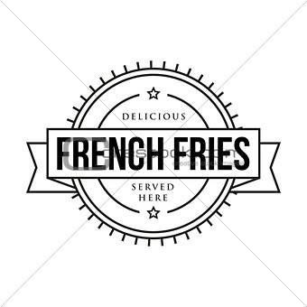 French fries vintage sign