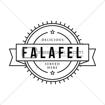 Falafel vintage sign stamp