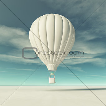 White hot air balloon 