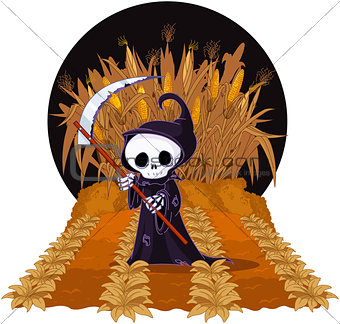 Grim Reaper on Corn Maze 
