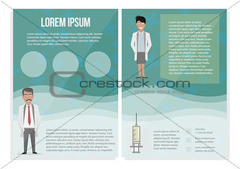 Medical template in cartoon style can be used for flyer, brochure leaflet and more.