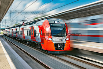 Modern high-speed train