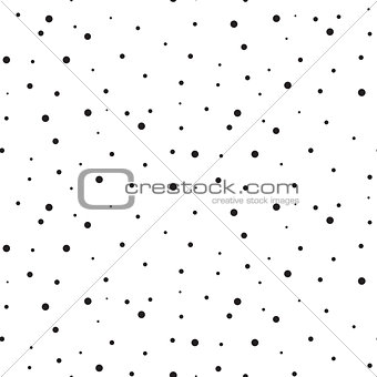 Abstract dotted snow seamless vector pattern.
