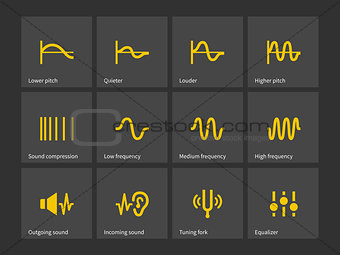 Wave and equalize audio icons.