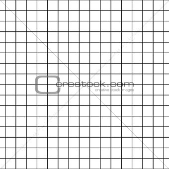 Checkered notebook paper vector seamless pattern.