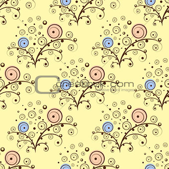 Abstract seamless flower elements