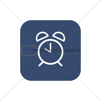 Alarm clock icon. Flat design
