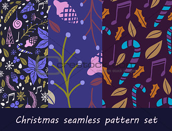 Christmas seamless pattern with fir tree