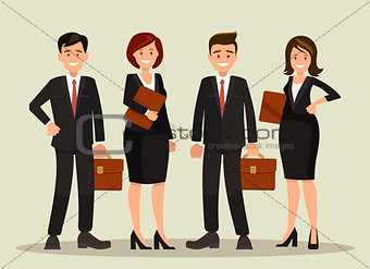 Background vector of a business team