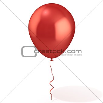 Red balloon with ribbon