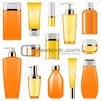 Vector Cosmetic Packaging Icons Set 8
