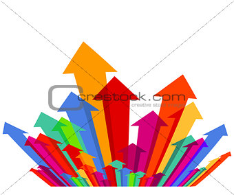 Abstract colorful arrows, illustration