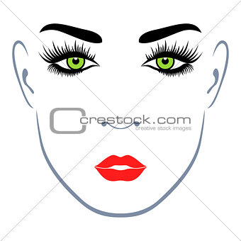 Abstract female face