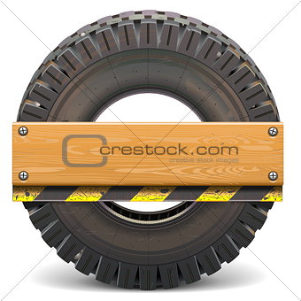 Vector Board with Truck Tire