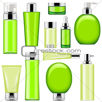 Vector Cosmetic Packaging Icons Set 10