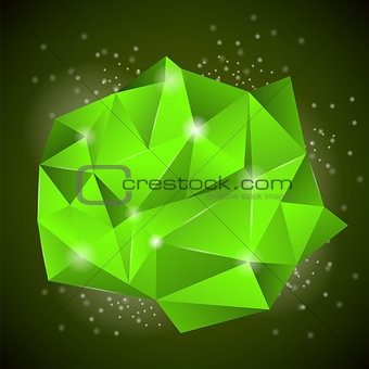 Green Polygonal Stone