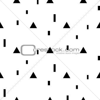 Vector seamless pattern with geometric simple shapes.