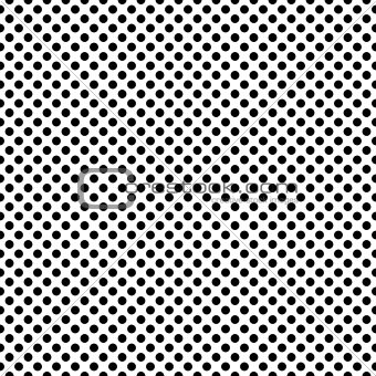 Dotted dense monochrome vector seamless pattern.