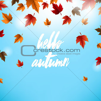 Autumn Card With Leaves