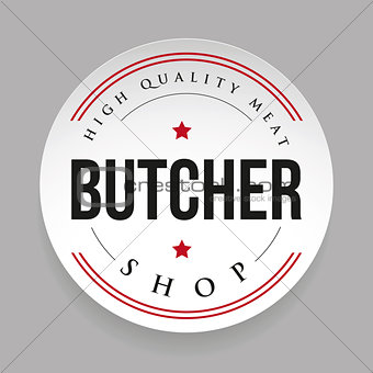 Butcher shop vintage stamp