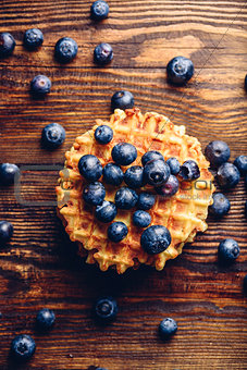 Waffle with Blueberry.