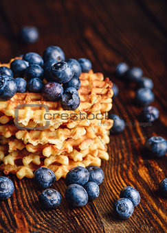Waffles with Fresh Blueberry.