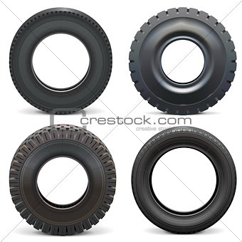 Vector Rubber Tires