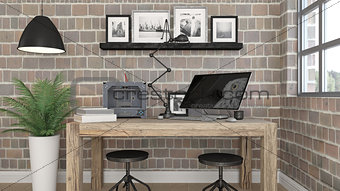 3D modern office interior