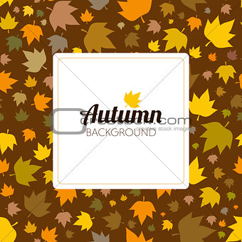 Autumn leaves seamless pattern for new background