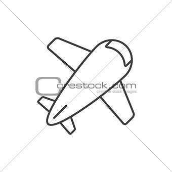 Airplane outline icon