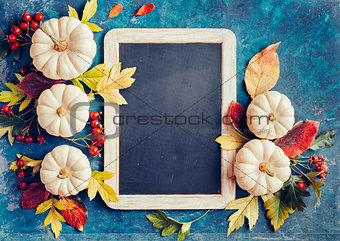 Autumn background with festive decoration