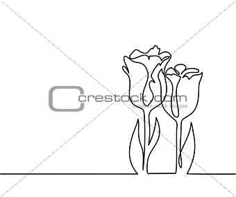 Drawing of beautiful flower