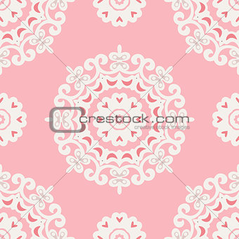 cute pink mandala pattern