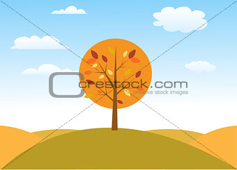 autumn tree vector illustration