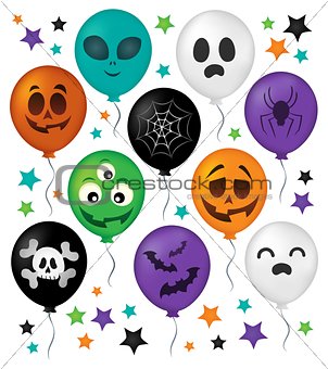 Halloween balloons theme set 1