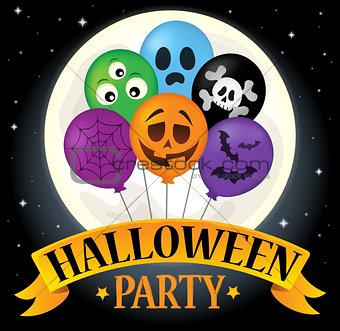 Halloween party sign composition image 2