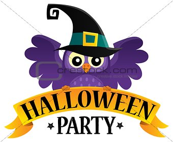 Halloween party sign theme image 2