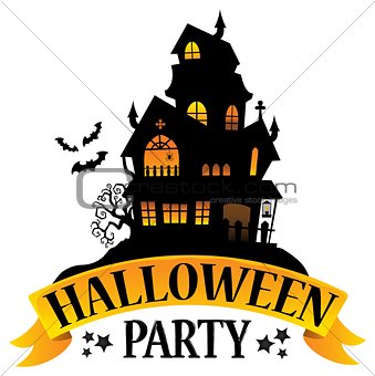 Halloween party sign theme image 5
