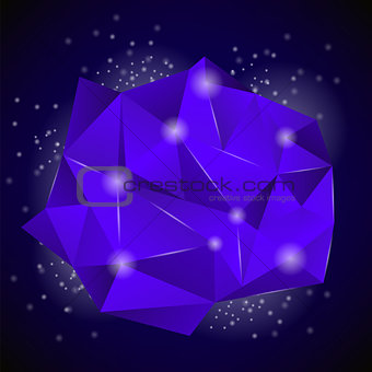 Blue Polygonal Stone